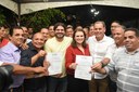 Vereadores acompanham assinatura de ordem de serviço para obras nos bairros de Vila Rica e Vila Dourada