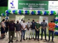 Vereadores prestigiam reinauguração do posto de saúde da Bela Vista