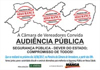 Segurança é tema de audiência pública na próxima quarta-feira (14)